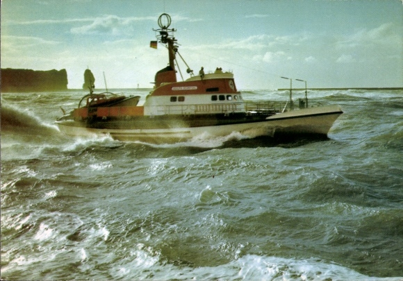 Ak Seenotkreuzer Adolph Bermpohl, Rettung Schiffbrüchiger, Helgoland
