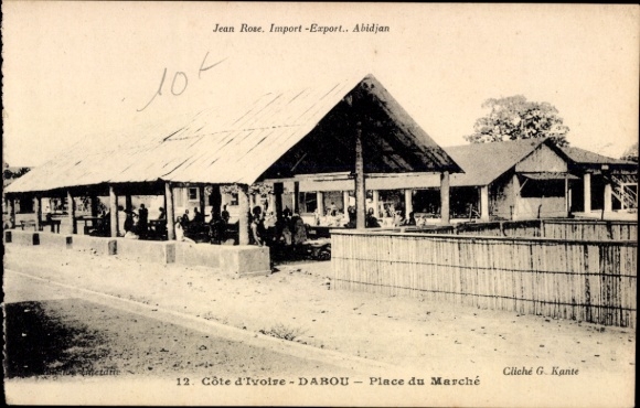 Ak Dabou Cote d'Ivoire Elfenbeinküste, Marktplatz