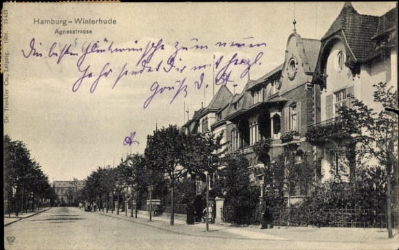 Ak Hamburg Nord Winterhude, Agnesstraße