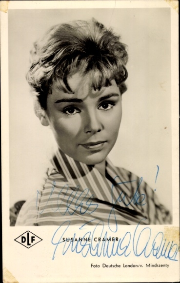 Ak Schauspielerin Susanne Cramer, Portrait, Autogramm, die gestohlene Hose