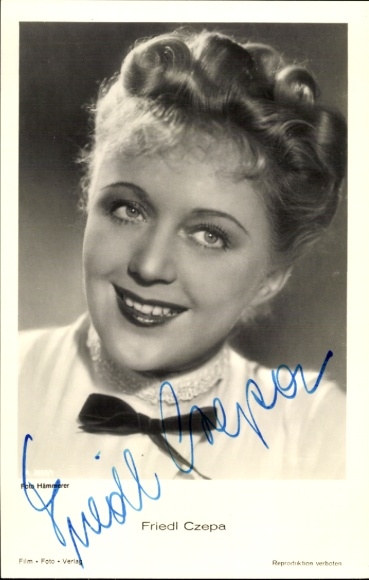 Ak Schauspielerin Friedl Czepa, Portrait, Autogramm