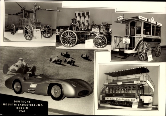 Ak Berlin Charlottenburg, Deutsche Industrieausstellung 1961, Mercedes Silberpfeil