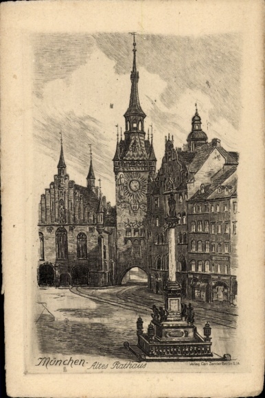 Künstler Ak Jander, Carl, München, altes Rathaus