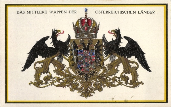 Wappen Ak Das Mittlere Wappen der Österreichischen Länder