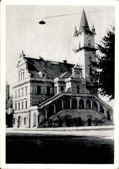 Ak Uničov Mährisch Neustadt Region Olmütz, Rathaus