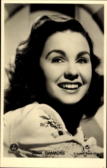 Foto Schauspielerin Jean Simmons, Portrait