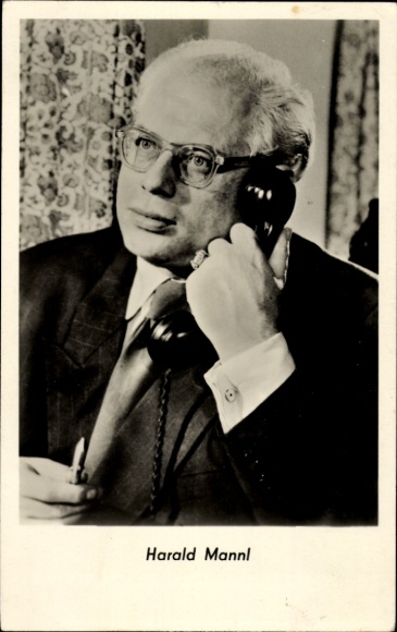 Ak Schauspieler Harald Mannl, Portrait, Filmszene, Telefon