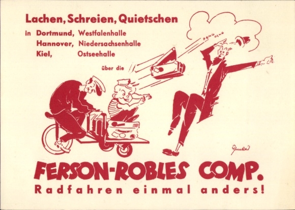 Künstler Ak Ferson-Robles Comp., Akrobaten, Fahrrad-Künstler