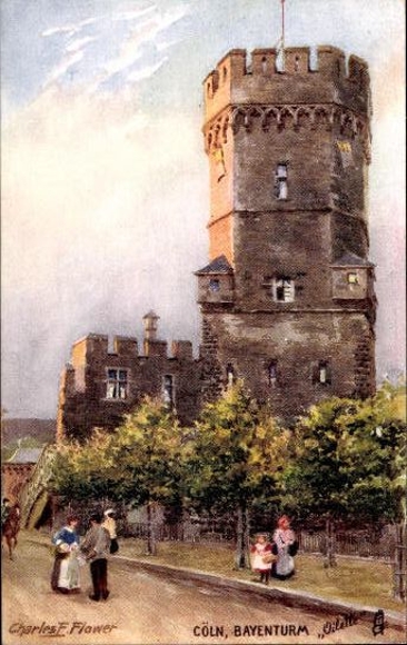 6 Künstler AK im Umschlag Cöln III, von Charles Flower Oilette Serie