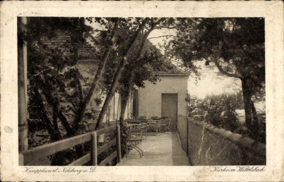 Ak Neuburg an der Donau Oberbayern, Terrasse vom Kurheim Wittelsbach