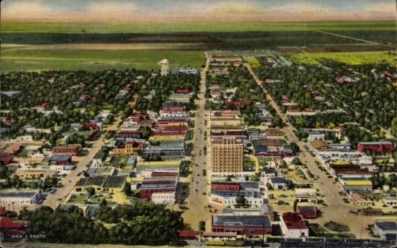 Ak Clovis New Mexico USA, Fliegeraufnahme