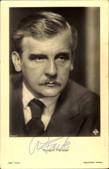 Ak Schauspieler Rudolf Forster, Portrait, Autogramm