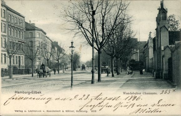 Ak Hamburg Wandsbek Eilbek, Wandsbeker Chaussee