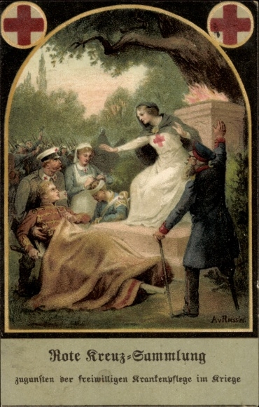 Künstler Ak Roessler, A. v., Rote Kreuz Sammlung, freiwillige Krankenpflege, Krankenschwester