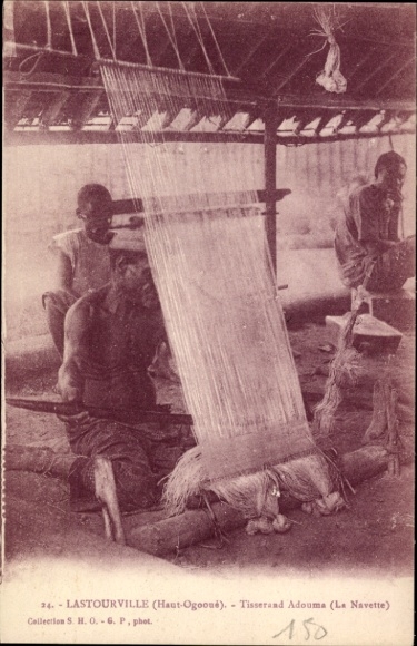 CPA Lastoursville, Gabon, Tisserand Adouma