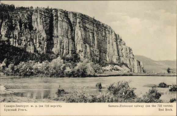 Ak Russland, Samara Zlatoust Eisenbahn, Landschaft