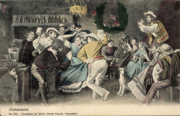 Ak Zamacueca, historischer peruanischer Paartanz