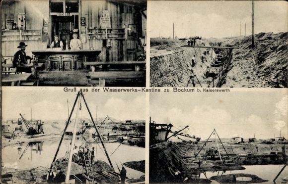 Ak Bockum Wittlaer Düsseldorf am Rhein, Wasserwerks-Kantine