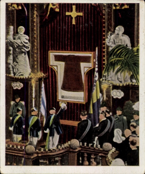 Sammelbild Die Nachkriegszeit Nr. 219, August 1933, Der Heilige Rock von Trier, Studentenabordnung