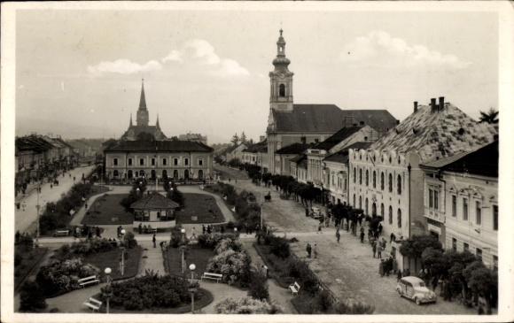 Ak Sighetu Marmației Marmaroschsiget Máramaros sziget Rumänien, Straßenpartie