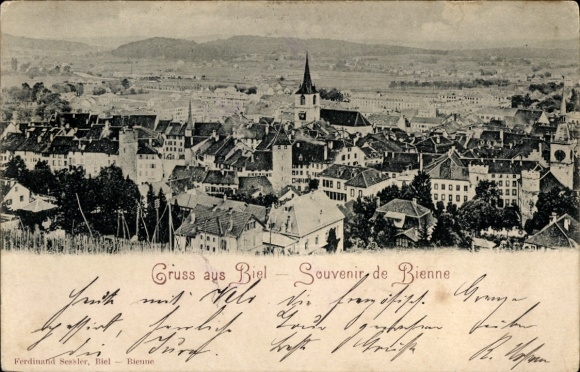 Litho Biel Bienne Kt. Bern, Gesamtansicht