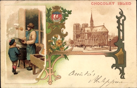 Wappen Litho Chocolat Ibled, Reklame