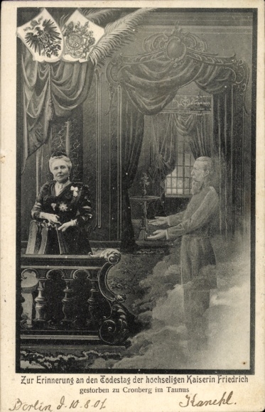 Ak Erinnerung an den Todestag der Kaiserin Friedrich