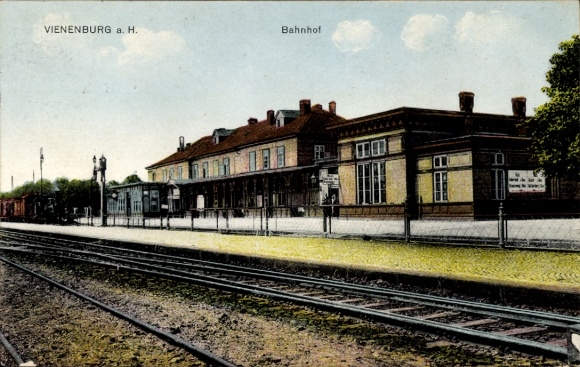Ak Vienenburg Goslar am Harz, Bahnhof, Gleisseite