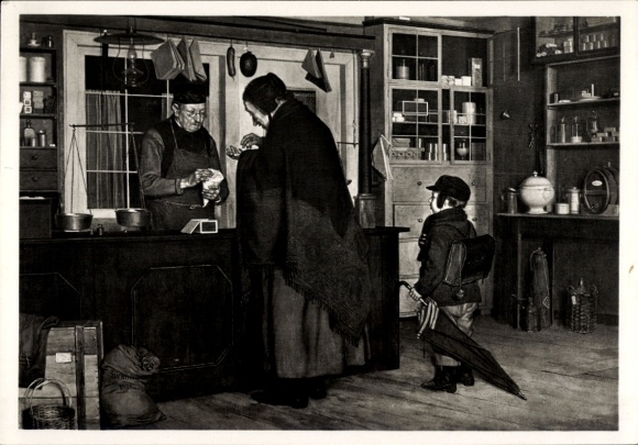 Künstler Ak Philippi, Peter, Beim Krämer, HDK 546