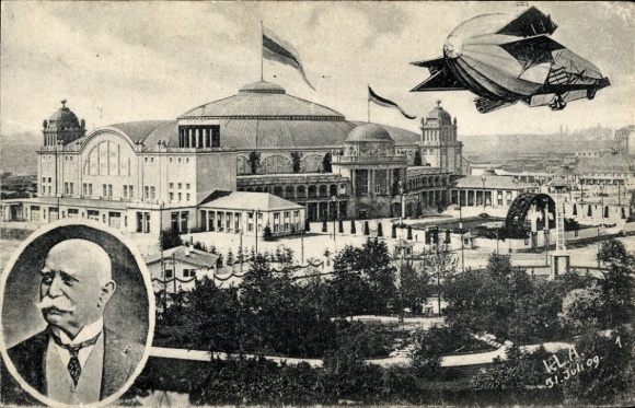 Ak Frankfurt am Main, Graf von Zeppelin, Luftschiff