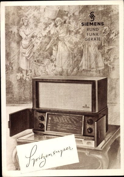 Ak Reklame, Siemens Rundfunkgeräte, Radio Spitzensuper SB 780 W