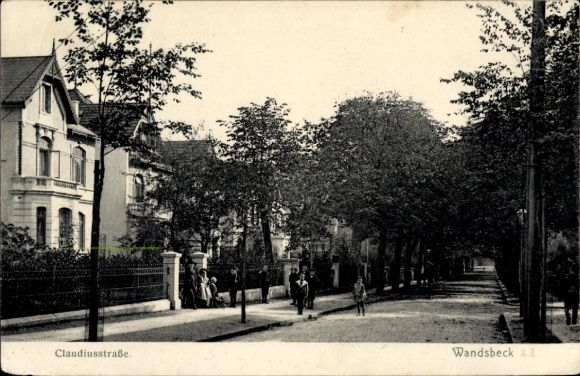 Ak Hamburg Wandsbek, Partie in der Claudiusstraße