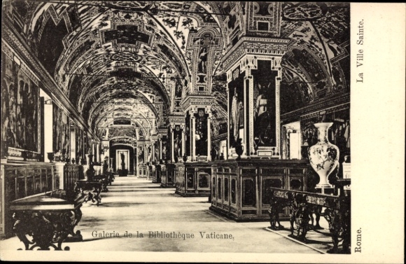 Ak Vatikan Rom Lazio, Galerie der Bibliothek, Ville Sainte