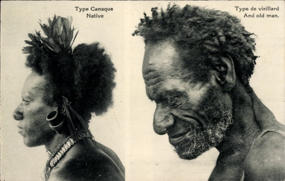 Ak Papua Neuguinea, Type Canaque, Type de viellard, Missionnaires du Sacre Coeur d'Issoudun