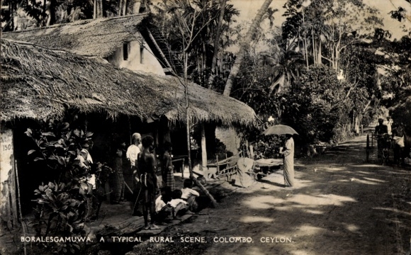 Ak Boralesgamuwa Colombo Ceylon Sri Lanka, Dorfmotiv