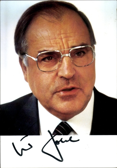 Ak Politiker Helmut Kohl, Ehemaliger Bundeskanzler, Autogramm