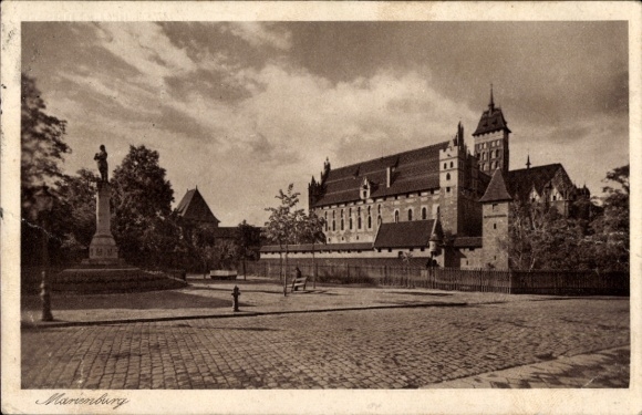 Ak Marienburg Malbork Westpreußen, Westpreußisches Abstimmungsdenkmal, Schloss