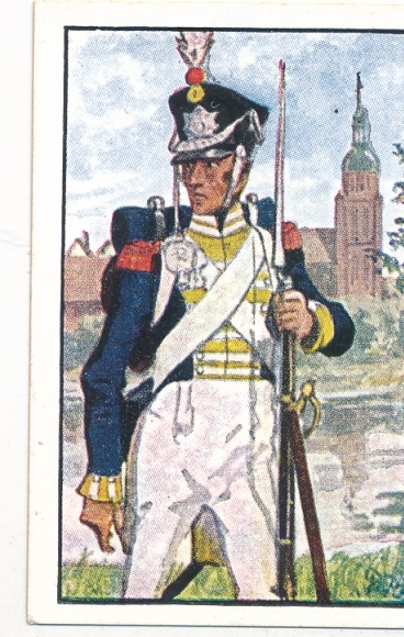 Sammelbild Deutsche Uniformen, Deutsche Freiheitskriege, Nr. 238, Schwedisches Regt. Königin, Soldat