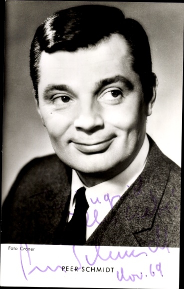 Ak Schauspieler Peer Schmidt, Portrait, Autogramm