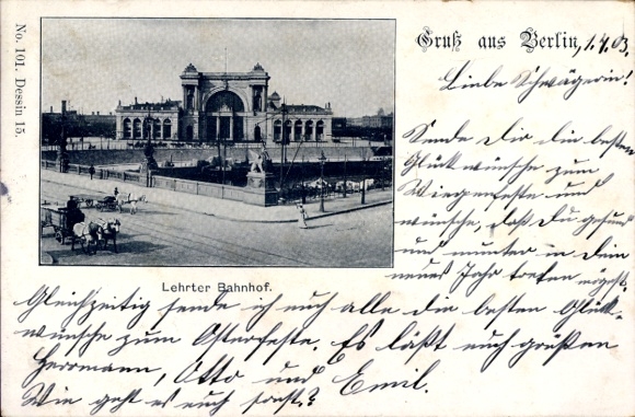 Ak Berlin Tiergarten Moabit, Lehrter Bahnhof