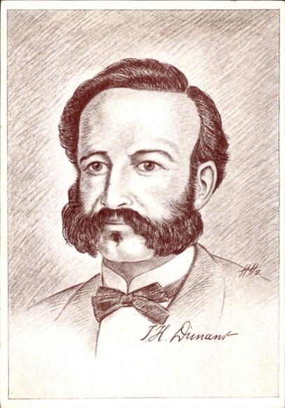 Künstler Ak Henry Dunant, Gründer des Roten Kreuzes