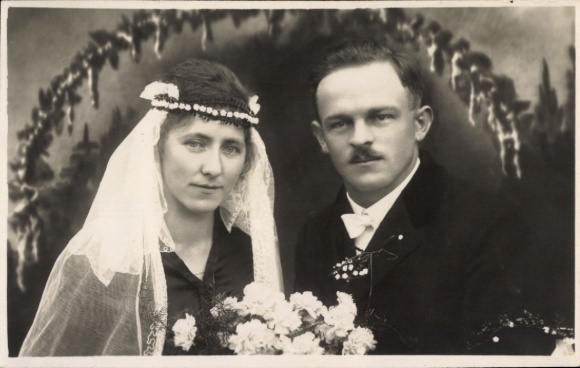 Foto Ak Ehepaar, Hochzeitsfoto