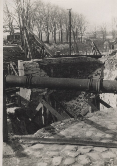 Original Foto Berlin Neukölln, zerstörte Brücke über dem Teltowkanal (Späthstraße), 1945/46