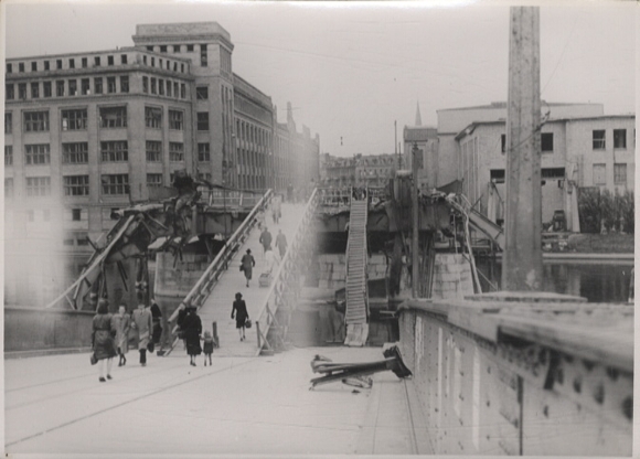 Original Foto Berlin Oberschöneweide, Treskow-Brücke, um 1947
