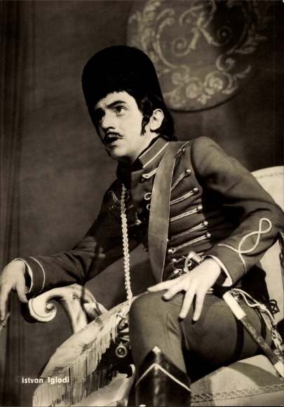Ak Schauspieler Istvan Iglodi, Das Testament des Ago, Husarenuniform