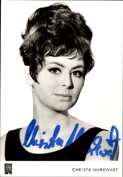 Ak Fernsehansagerin Christa Markwart, Sender Freies Berlin, SFB, Portrait
