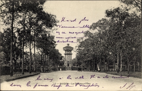 Ak Saigon Cochinchine Vietnam, Le Chateau d'Eau