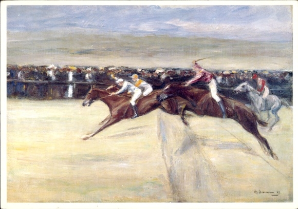 Künstler Ak Liebermann, Max, Pferderennen in den Cascinen