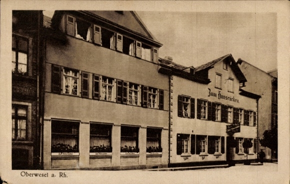 Ak Oberwesel im Rhein Hunsrück Kreis, Hotel zum Hunsrücken, Wilh. Hammes