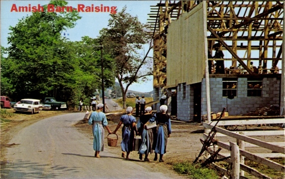 Ak Pennsylvania, Amish Country, Amish Barn Raising